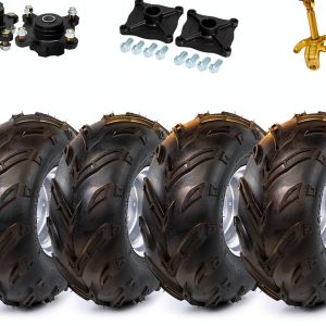 CWTD 16x8-7 ATV Tires and Rims Kit Off Road-0