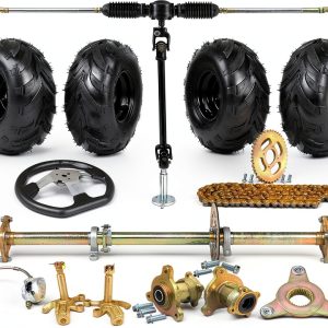 6'' ATV Tire ZXTDR Go Kart Wheel Black Cast Design-0